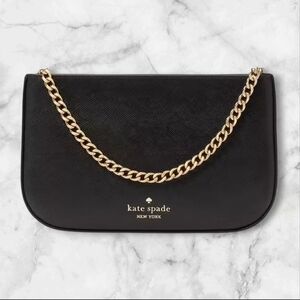 Kate Spade Madison Lilly Pochette Black and Gold Shoulder Bag